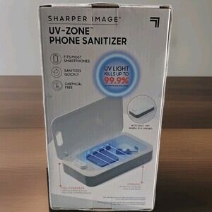 Sharper Image UV-Zone Phone Sanitizer OS White UV Light Technology PST01106